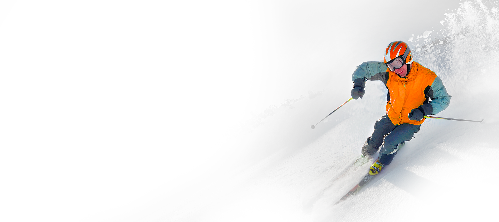 About Us 1 Skier wearing ski goggles