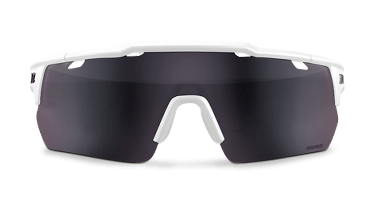 4 Reasons the Marucci Shield Baseball Sunglasses are the Greatest in Baseball 2 marucci shield white front